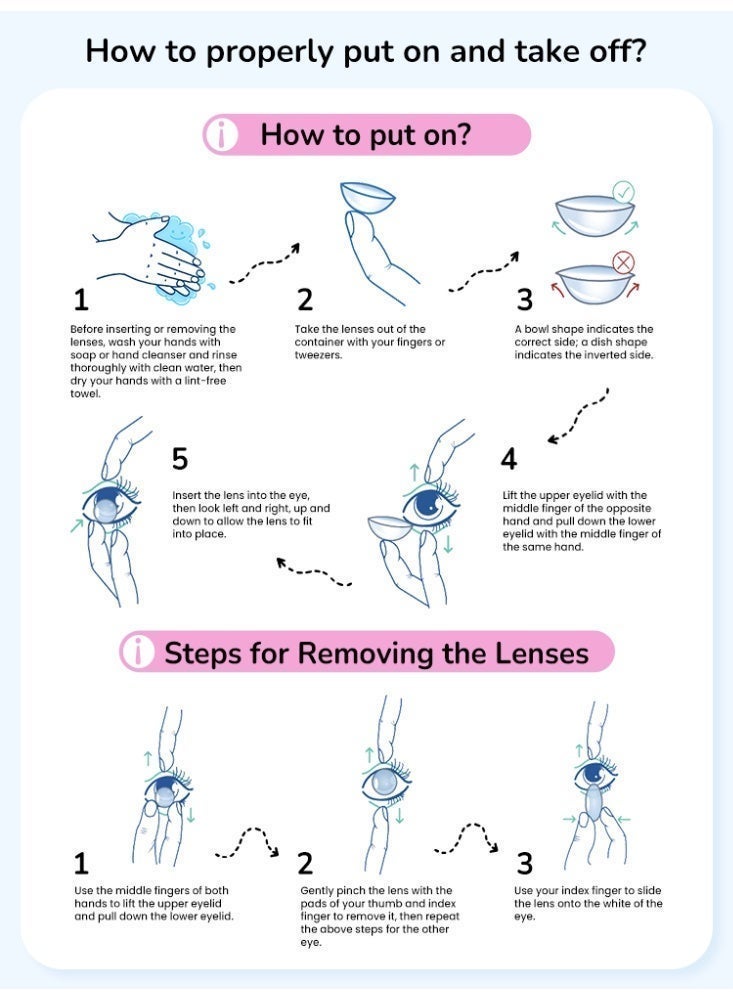 Brown Yearly Colored Contact Lenses, Unisex Cosmetic Contact Lenses, Natural Fashion Lenses, 42% Soft Lenses - view 5